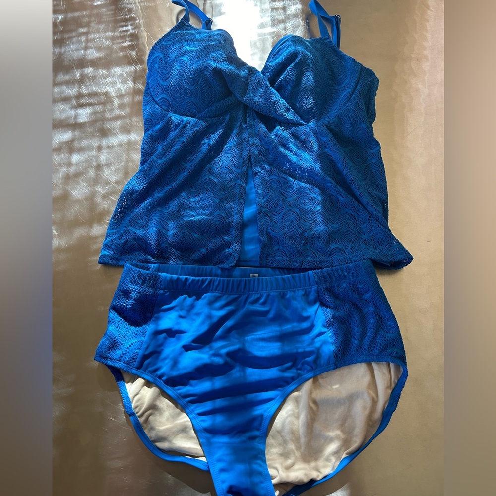 Swimsuits for All blue tankini 18/20